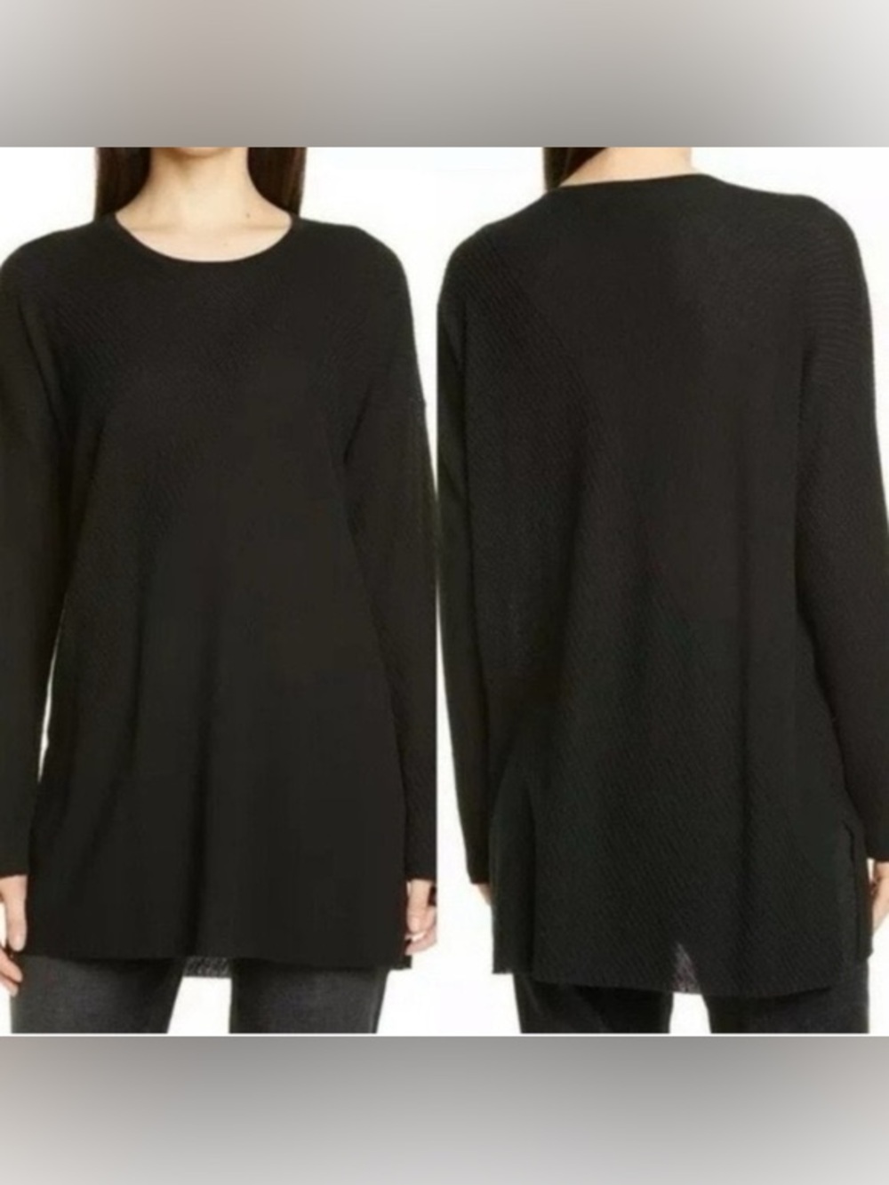 Eileen Fisher Tencel Long Sleeve Tunic Sweater